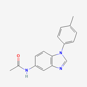 molecular formula C16H15N3O B1216252 N-[1-(4-methylphenyl)-5-benzimidazolyl]acetamide 