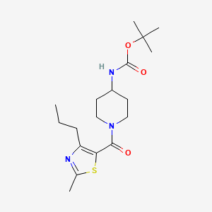 molecular formula C18H29N3O3S B12162579 Tert-butyl {1-[(2-methyl-4-propyl-1,3-thiazol-5-yl)carbonyl]piperidin-4-yl}carbamate 