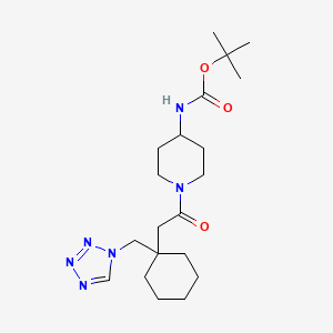 molecular formula C20H34N6O3 B12162623 tert-butyl (1-{[1-(1H-tetrazol-1-ylmethyl)cyclohexyl]acetyl}piperidin-4-yl)carbamate 