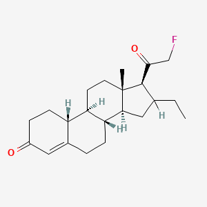 molecular formula C22H31FO2 B1216263 21-Fluoro-16-ethyl-19-norprogesterone CAS No. 25908-76-3