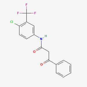 molecular formula C16H11ClF3NO2 B12162638 Benzenepropanamide, N-[4-chloro-3-(trifluoromethyl)phenyl]-beta-oxo- CAS No. 307512-40-9
