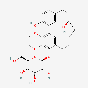 molecular formula C27H36O10 B1216269 (+)-S-Myricanol glucoside CAS No. 90052-02-1