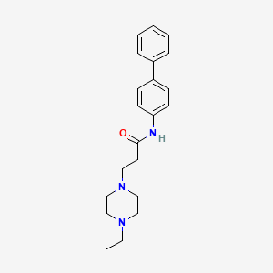 molecular formula C21H27N3O B12162818 N-{[1,1'-biphenyl]-4-yl}-3-(4-ethylpiperazin-1-yl)propanamide 
