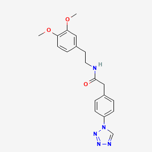 molecular formula C19H21N5O3 B12162866 N-[2-(3,4-dimethoxyphenyl)ethyl]-2-[4-(1H-tetrazol-1-yl)phenyl]acetamide 