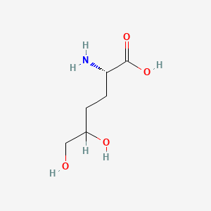 molecular formula C6H13NO4 B1216288 5,5'-Dihydroxyleucine CAS No. 38579-18-9