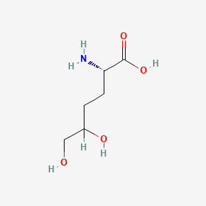 molecular formula C6H13NO4 B1216288 DL-5,5'-Dihydroxyleucine CAS No. 38579-18-9