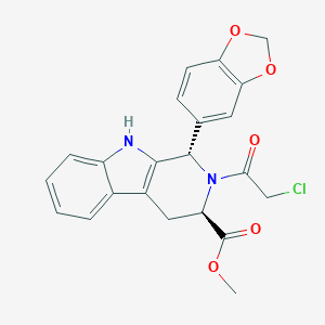 molecular formula C22H19ClN2O5 B121629 甲基(1S,3R)-1-(1,3-苯并二氧杂环-5-基)-2-(2-氯乙酰)-1,3,4,9-四氢吡啶并[3,4-b]吲哚-3-羧酸酯 CAS No. 629652-42-2