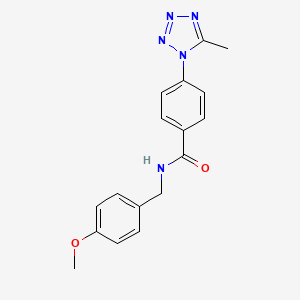 molecular formula C17H17N5O2 B12162900 N-(4-methoxybenzyl)-4-(5-methyl-1H-tetrazol-1-yl)benzamide 