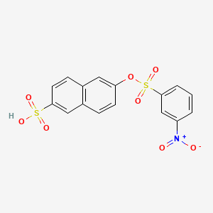 molecular formula C16H11NO8S2 B1216291 2-(3-Nitrobenzenesulfonyloxy)naphthalene-6-sulfonic acid CAS No. 61152-56-5