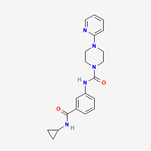 molecular formula C20H23N5O2 B12162960 N-[3-(cyclopropylcarbamoyl)phenyl]-4-(pyridin-2-yl)piperazine-1-carboxamide 