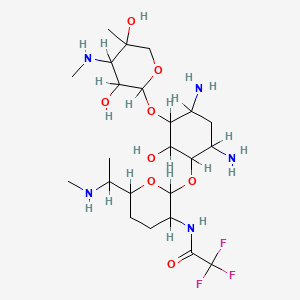 molecular formula C23H42F3N5O8 B1216304 Monotrifluoroacetyl gentamicin CAS No. 54667-98-0