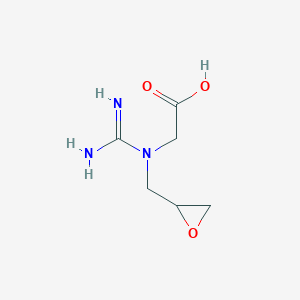 molecular formula C6H11N3O3 B1216307 N-(2,3-Epoxypropyl)-N-amidinoglycine CAS No. 70363-44-9