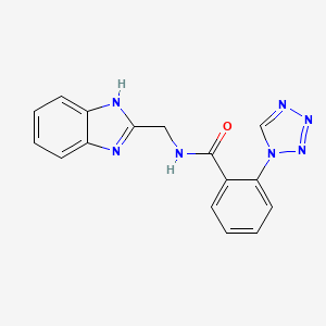 molecular formula C16H13N7O B12163090 N-(1H-benzimidazol-2-ylmethyl)-2-(1H-tetrazol-1-yl)benzamide 