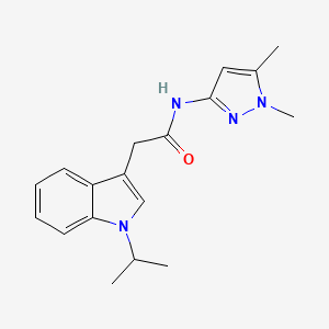 molecular formula C18H22N4O B12163100 N-(1,5-dimethyl-1H-pyrazol-3-yl)-2-[1-(propan-2-yl)-1H-indol-3-yl]acetamide 