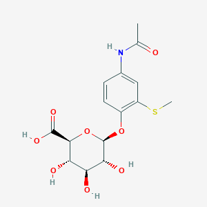 molecular formula C15H19NO8S B1216312 3-Thiomethylparacetamol glucuronide CAS No. 78180-86-6