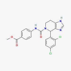 molecular formula C21H18Cl2N4O3 B12163122 methyl 4-({[4-(2,4-dichlorophenyl)-3,4,6,7-tetrahydro-5H-imidazo[4,5-c]pyridin-5-yl]carbonyl}amino)benzoate 