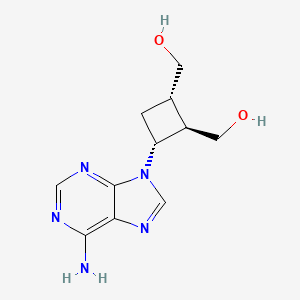 molecular formula C11H15N5O2 B1216313 1,2-Cyclobutanedimethanol, 3-(6-amino-9H-purin-9-yl)-, (1S,2R,3R)- CAS No. 126187-01-7
