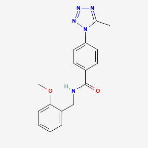 molecular formula C17H17N5O2 B12163151 N-(2-methoxybenzyl)-4-(5-methyl-1H-tetrazol-1-yl)benzamide 