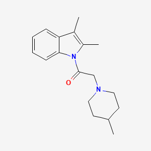 molecular formula C18H24N2O B1216316 1-(2,3-DIMETHYL-1H-INDOL-1-YL)-2-(4-METHYLPIPERIDIN-1-YL)ETHAN-1-ONE 