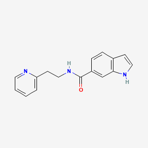 molecular formula C16H15N3O B12163194 N-[2-(pyridin-2-yl)ethyl]-1H-indole-6-carboxamide 