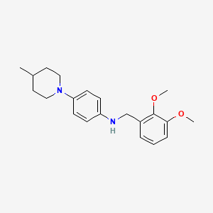 molecular formula C21H28N2O2 B1216321 N-[(2,3-dimethoxyphenyl)methyl]-4-(4-methyl-1-piperidinyl)aniline 