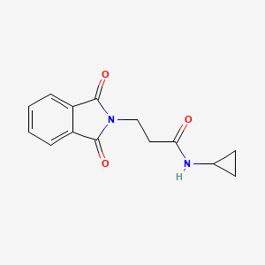 molecular formula C14H14N2O3 B12163214 N-cyclopropyl-3-(1,3-dioxo-1,3-dihydro-2H-isoindol-2-yl)propanamide 