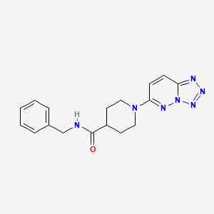 molecular formula C17H19N7O B12163218 N-benzyl-1-(tetrazolo[1,5-b]pyridazin-6-yl)piperidine-4-carboxamide 