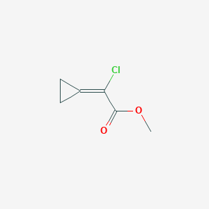 molecular formula C6H7ClO2 B1216323 Methyl 2-chloro-2-cyclopropylideneacetate CAS No. 82979-45-1