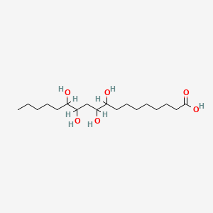 molecular formula C18H36O6 B1216328 9,10,12,13-Tetrahydroxyoctadecanoic acid CAS No. 541-82-2