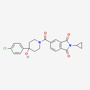 molecular formula C23H21ClN2O4 B12163299 5-{[4-(4-chlorophenyl)-4-hydroxypiperidin-1-yl]carbonyl}-2-cyclopropyl-1H-isoindole-1,3(2H)-dione 