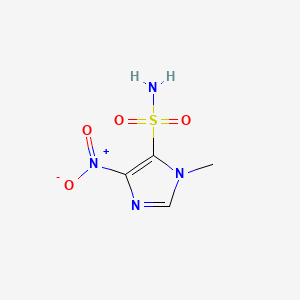 molecular formula C4H6N4O4S B1216332 5-咪唑磺酰胺，1-甲基-4-硝基- CAS No. 6339-55-5