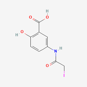 molecular formula C9H8INO4 B1216334 5-Iodoacetamidosalicylic acid CAS No. 36930-65-1
