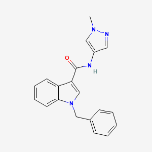 molecular formula C20H18N4O B12163352 1-benzyl-N-(1-methyl-1H-pyrazol-4-yl)-1H-indole-3-carboxamide 