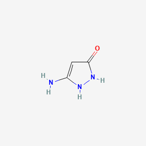 molecular formula C3H5N3O B1216336 3-Amino-1H-pyrazol-5-ol CAS No. 28491-52-3