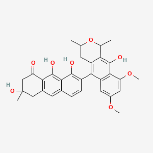 molecular formula C32H32O8 B1216338 Karwinskia toxin T-544 CAS No. 56678-09-2