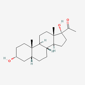 molecular formula C21H34O3 B1216341 3alpha,17alpha-Dihydroxy-5beta-pregnan-20-one CAS No. 570-52-5