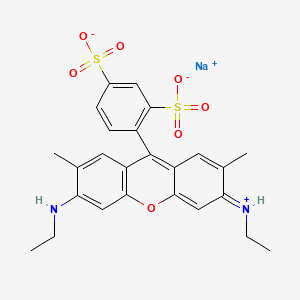 molecular formula C25H25N2NaO7S2 B1216351 Sulforhodamine G CAS No. 5873-16-5