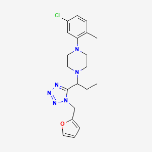1-(5-Chloro-2-methylphenyl)-4-[1-[1-(2-furanylmethyl)-5-tetrazolyl]propyl]piperazine
