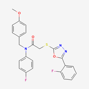 N-(4-fluorophenyl)-2-[[5-(2-fluorophenyl)-1,3,4-oxadiazol-2-yl]thio]-N-[(4-methoxyphenyl)methyl]acetamide