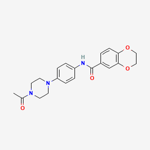 N-[4-(4-acetyl-1-piperazinyl)phenyl]-2,3-dihydro-1,4-benzodioxin-6-carboxamide