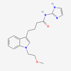 molecular formula C18H22N4O2 B12163641 N-(1H-imidazol-2-yl)-4-[1-(2-methoxyethyl)-1H-indol-3-yl]butanamide 