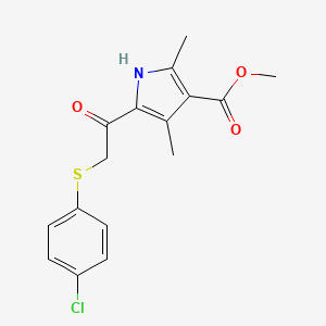5-[2-[(4-chlorophenyl)thio]-1-oxoethyl]-2,4-dimethyl-1H-pyrrole-3-carboxylic acid methyl ester