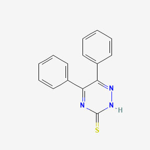 molecular formula C15H11N3S B1216367 5,6-二苯基-1,2,4-三嗪-3-硫醇 CAS No. 37469-24-2