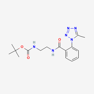 molecular formula C16H22N6O3 B12163693 tert-butyl [2-({[2-(5-methyl-1H-tetrazol-1-yl)phenyl]carbonyl}amino)ethyl]carbamate 