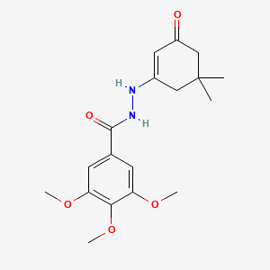 molecular formula C18H24N2O5 B12163788 N'-(3-hydroxy-5,5-dimethylcyclohex-2-en-1-ylidene)-3,4,5-trimethoxybenzohydrazide 