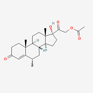Pregn-4-ene-3,20-dione, 21-(acetyloxy)-17-hydroxy-6-methyl-, (6alpha)-