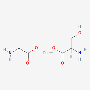 molecular formula C5H10CuN2O5 B1216384 铜(II)-甘氨酰-L-丝氨酸 CAS No. 33849-10-4