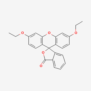 molecular formula C24H20O5 B1216386 Spiro(isobenzofuran-1(3H),9'-(9H)xanthen)-3-one, 3',6'-diethoxy- CAS No. 21934-70-3