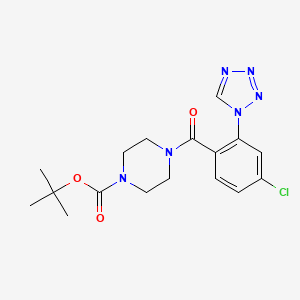 molecular formula C17H21ClN6O3 B12163901 tert-butyl 4-{[4-chloro-2-(1H-tetrazol-1-yl)phenyl]carbonyl}piperazine-1-carboxylate 