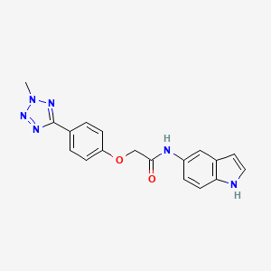 molecular formula C18H16N6O2 B12163973 N-(1H-indol-5-yl)-2-[4-(2-methyl-2H-tetrazol-5-yl)phenoxy]acetamide 